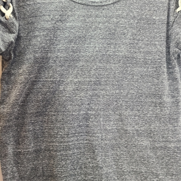 Fitz + Eddie Short Sleeve Tee, Lace Up Shoulders, Medium - Picture 5 of 12